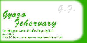 gyozo fehervary business card